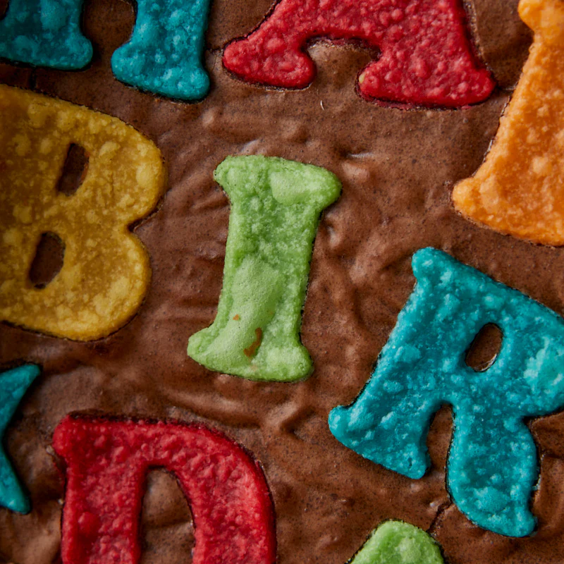 Rainbow Happy Birthday Brownie Slab - Image 3