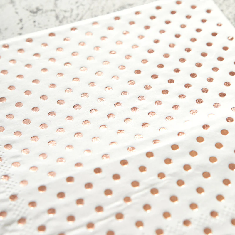 Spotty Print Rose Gold Napkins - Image 3