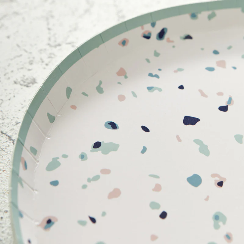 Terrazzo Print Paper Plates - Image 3