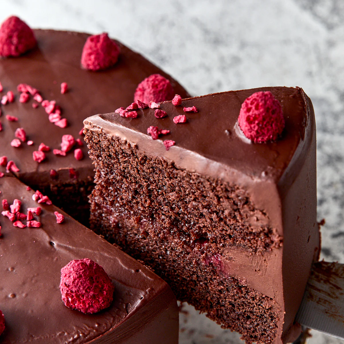 Vegan Chocolate Raspberry Velvet Cake - Image 3