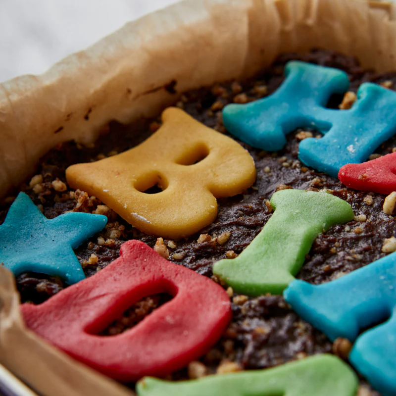 Vegan Rainbow Happy Birthday Brownie Slab - Image 3